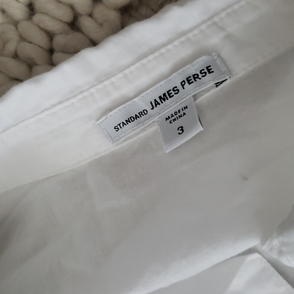 James Perse Crisp White Button-Down Shirt - Picture 13 of 15